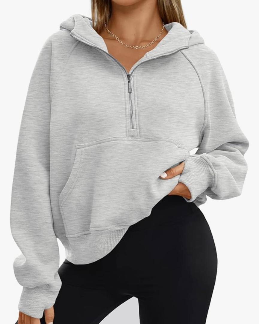AUTOMET Womens Hoodies Fleece Fall Fashion Outfits Workout Sweatshirts Winter Jackets Oversized Pullover Tops Clothes 2025, M, Grey