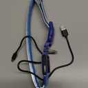 Flashseen LED Dog Collar, Light Up Dog Collar USB Rechargeable, Brightest Dog Lights for Night Walking, Adjustable Dog Collar Light for Dog Safety(Medium, Royal Blue)