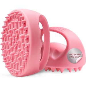 SILKLE Cellulite Massage Tool & Lymphatic Drainage Massager - Silicone Anti Cellulite Massage Brush for Body Sculpting with Ergonomic Handle - Cellulite Remover for Legs, Thighs and Belly - Pink