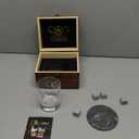 Retirement Gifts for Men Whiskey Glass Set - The Legend Has Retired 2025 - Retirement Party Decorations, Supplies - Gifts Ideas for Him, Dad, Husband, Friends - Wood Box & Whiskey Stones & Coaster