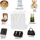 Aosric White Gift Bags with Tissue Paper, Ribbon & Greeting Card, 2 Pack Medium Size 10x4.5x11 In Reusable Gift Bag for Wedding, Baby Shower, Birthday Party Favor, Return Gifts