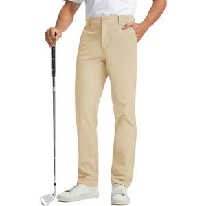 Rouen Golf Pants Men 8 Pockets Water Resistant Flat Front - 30"/32"/34" Chino Dress Pants Lightweight Stretch Casual Trousers