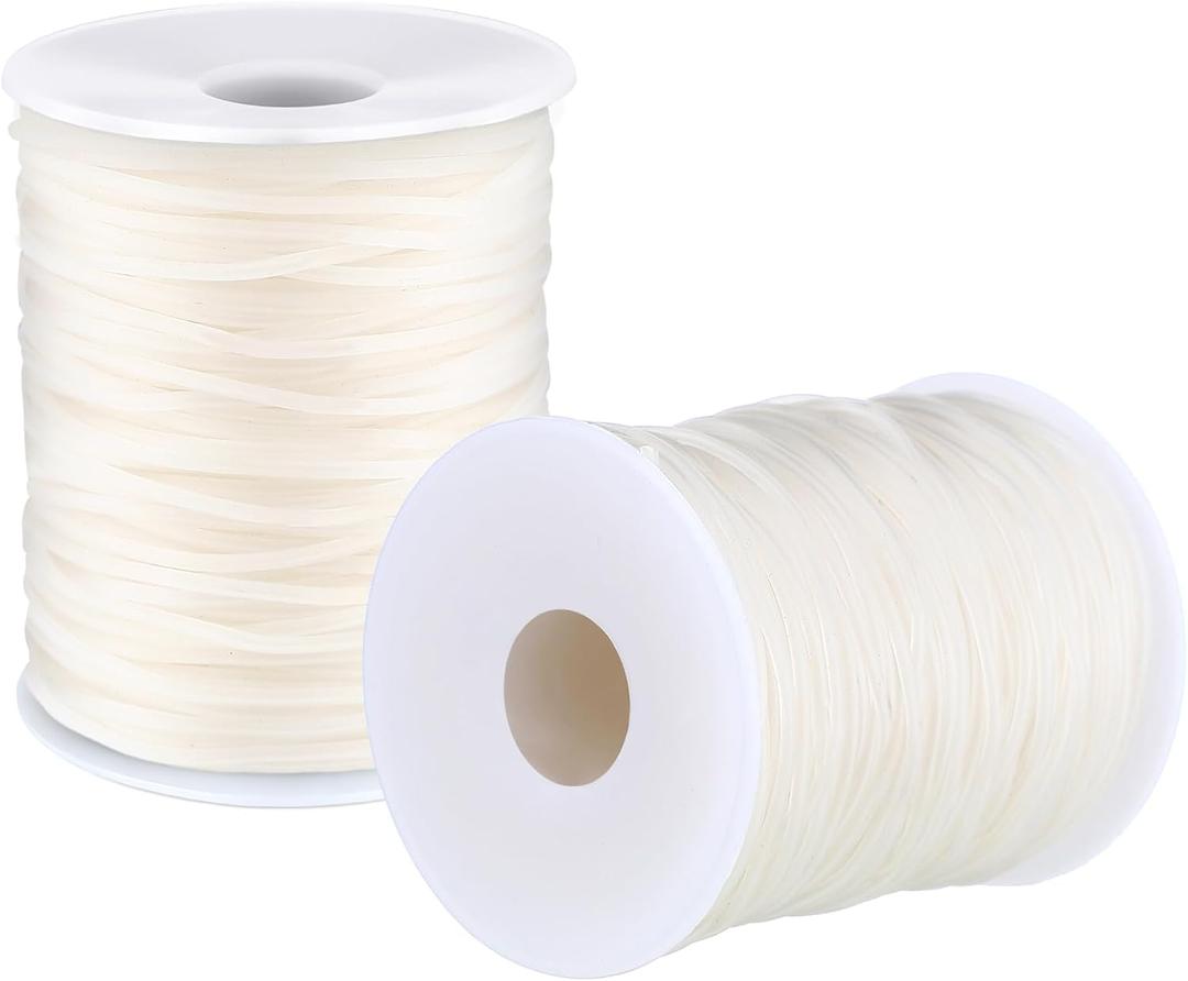 PVC Decoy Line 2 Rolls Waterfowl Decoy Cord Line 110m Anti Corrosion Durable Tangle and Rot Free 360 ft Bait Rope for Fishing Outdoor Use Floating Duck Decoys Hunting Accessories (Clear)