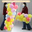 4 Sets Balloon Column Stand Kit, 7 Feet Height Adjustable Balloon Tower Pillar with Reusable Metal Telescopic Design for Graduation, Wedding, Baby Shower, Birthday Party Decoration