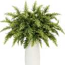 30 Pcs Artificial Pine Branches,12.5'' Christmas Foliage Picks Real Touch Greenery Stem Fake Small Pine Twigs Faux Cedar Sprigs for Xmas Vase Filler DIY Crafts Garland Home Decor (30, Gradient Green)