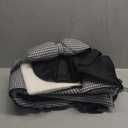 Dog Car Seat for Small Dogs, Anti-Collapse Pet Seat with Soft Cushion Safety Belt, Fits Dogs & Cats Under 15 lbs (Grid-Black)