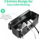 Cord Organizer Box, Cable Hider for Power Strips, Surge Protector, Extension Cord and Wire Management, Cable Management Box (2PCS/Large and Medium Size/Black)
