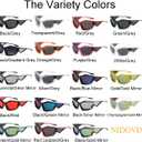 NIDOVIX Trendy Wrap Around Sunglasses for Men Women Fashion Cool Sport Y2K Stylish Cat Eye Sun Glasses UV400 Protection (Transparent/Grey)