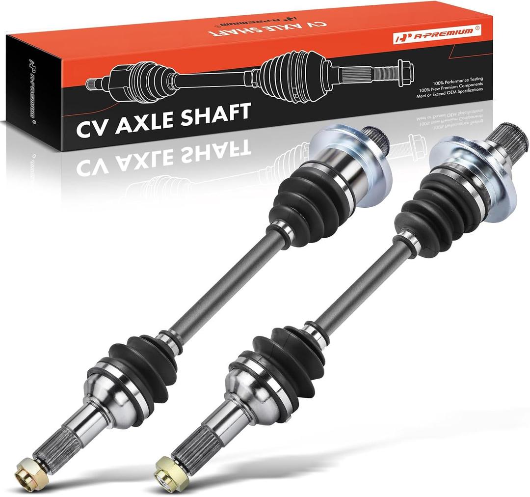 A-Premium Pair (2) Rear CV Axle Shaft Assembly Compatible with Yamaha Grizzly 660 YFM660F 4x4 2003-2004, YFM660FA 4x4 2005-2006, YFM660FG, Driver and Passenger Side, Replace# 5KM-2530U-10-00