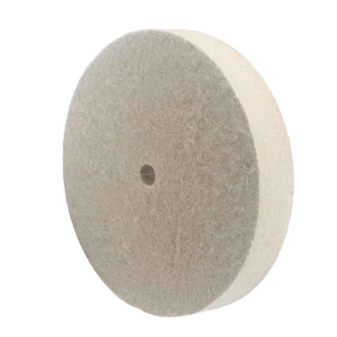 6 Inch Hard Wool Buffing Wheel - 5/8 Inch Arbor Hole Wool Felt Buffing Polishing Wheels for Die Grinder Bench Grinder