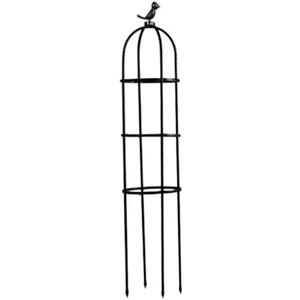 Garden Obelisk Trellis for Climbing Plants 47 Inch Tall 3 Layers Tower Plant Cage for Flowers Vegetable Vine Bird Shape Spring Gardening Tool