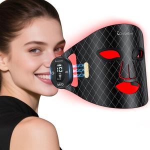 Red Light Therapy for Face  Wireless Red Light Therapy Mask LED Face Mask Light Therapy with 320 LEDs, 3 Modes, Skin Rejuvenation, Anti-Aging Skincare Ideal Beauty Gift for Women & Men