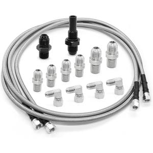 70" Transmission Cooler Lines Kit with 6AN Hose Fitting Compatible with 6AN Transmission 4L80E TH350 TH400 4L60E 700R4 200-4R TR6060 AOD C5