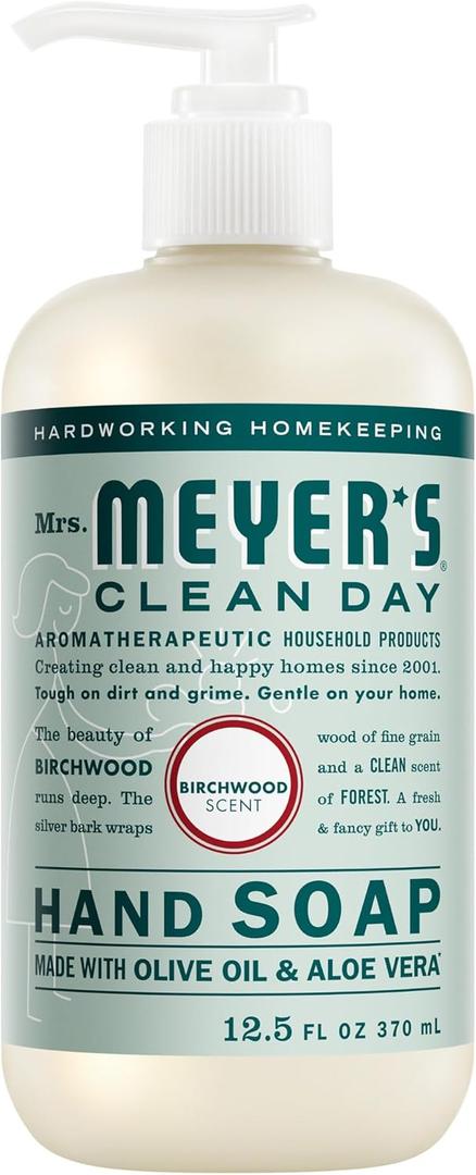 MRS. MEYER'S CLEAN DAY Hand Soap, Birchwood Scent, 12.5 Fl Oz Bottle