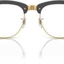 Ray-Ban Unisex Sunglasses Black On Gold Frame, Clear/Blue Lenses, 50MM (Black)