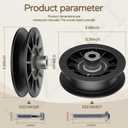 532194326 V-Groove Idler Pulley and 532194327 Flat Idler Pulley Kit Compatible with Husqvarna Riding Lawn Mowers, Replaces 280-6630, 194327, 705080, 13179, 705079, 194326, 280-6590, 194326