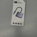 USB C to Dual HDMI Adapter 4K@30Hz, KOZYC USB C Hub Multiport Adapter with 2xHDMI, USB 3.0, 100W PD, Support USB C to HDMI Splitter Extended Display for MacBook Pro (MST is not Supported on MacOS)