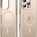 Magnetic for iPhone 16 Pro Case, Compatible with MagSafe, Military Grade Shockproof Anti-Scratch Slim Translucent Matte Phone Case for iPhone 16 Pro - Desert Gold