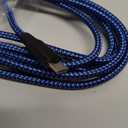 6amLifestyle 16 FT PS4 Controller Charger Charging Cable, Nylon Braided Extra Long Micro USB 2.0 High Speed Data Sync Cord Compatible for Playstaion 4, PS4 Slim/Pro, Xbox One S/X Controller, Blue, 3 Pack