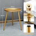 Round End/Side Tables for Living Room, Ideal for Any Room-Side Tables Living Room, Bedroom, Gold Plant Stand Balcony, Modern Coffee/Accent Table, 15.8D x 15.8W x 18.9H in