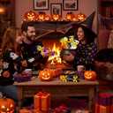 24 Pcs Halloween Surprise Money out Pull Pouch Vampire Ghost Witch Trick or Treat Candy Cash Box Gift Funny Money Holder DIY Halloween Women Men Adults Holiday Party Favors