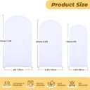 6.6 ft Arch Backdrop Cover White - Double-Sided Spandex Arch Covers Stretchy Backdrop for Balloon Arches Birthday Party Baby Shower Banquet Wedding Photo Background