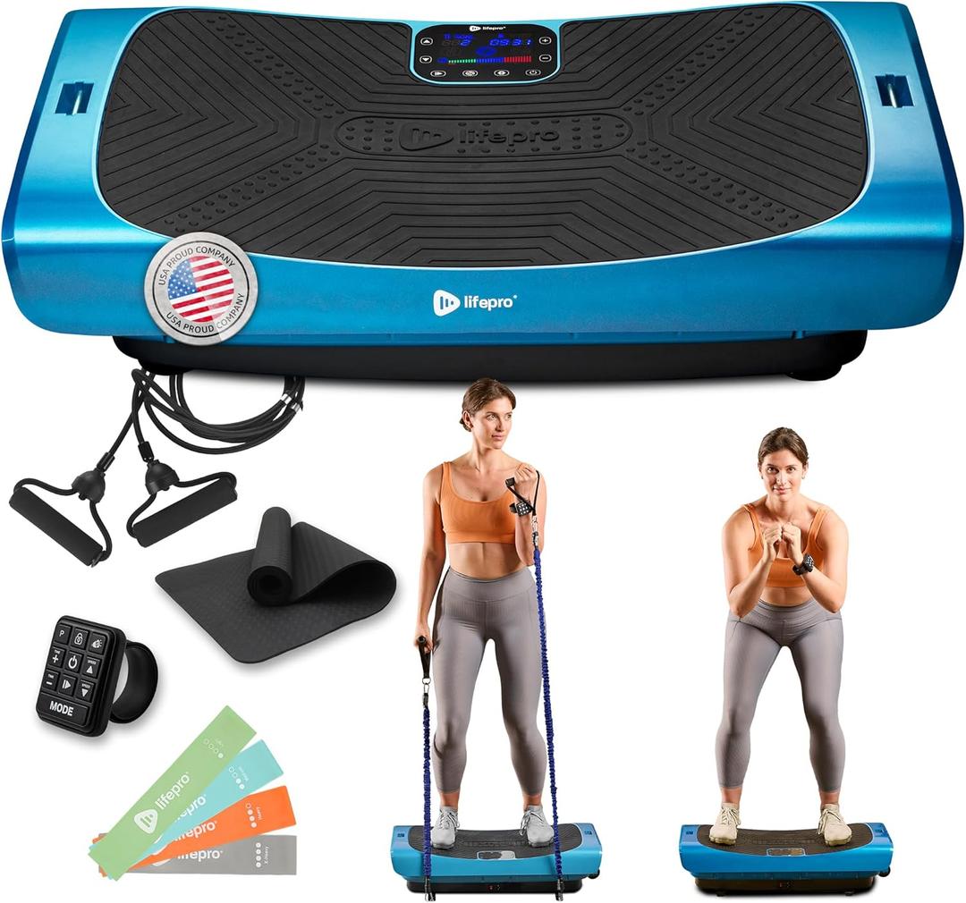 Lifepro Vibration Plate Machines  Full Body Workout, Recovery & Lymphatic Drainage with 4D Motion, Silent Operation, Joint Support, & Triple Motor Technology for Circulation, Fat Burn & Toning
