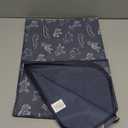 Blissful Diary Baby Splat Mat for Under High Chair, 50.4 x 50.4 Inch Wipeable Splash Mat, Waterproof and Washable, Anti-Slip Floor Protector, Safari Animals