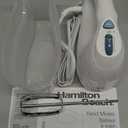 Hamilton Beach 6-Speed Electric Hand Mixer with Whisk, Traditional Beaters, Snap-On Storage Case, 250 Watts, White