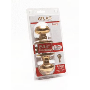 Altas Classic Knob Entry, 
Atlas Classic Doorknob Entry Locking Door Knob, Polished Bronze