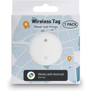 Air Smart Tracker Tag for Android, Item Locator Key Finder Works with Find Hub App, Luggage Tracker for Keys, Wallet, Suitcase, IP67 Waterproof, Compatible with Galaxy & Pixel Android Phone