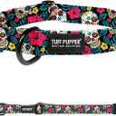 Tuff Pupper Premium Adjustable Dog Collar for Medium Boy & Girl Dogs, Stylish Pattern Collars Designed in USA, Quick Release Buckle, DayoftheDead Print, Medium (1 Inch Wide x 13-18 Inch Neck)