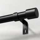 Curtain Rod Heavy Duty/Adjustable 80cm - 304Cm, 32in-120in, Black 1", 1 Pack