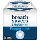 BREATH SAVERS Peppermint Flavored Sugar Free Breath Mints Tins, 1.27 oz (8 Count)