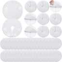 Sosation 20 Pack Feeding Tube Pads G Tube Button Pad with Cover Reusable Feeding Supplies Cotton Button Covers Peritoneal Abdominal Dialysis Peg Supplies for Nursing Care, White