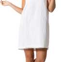 Turkish Linen Womens Waffle Spa Body Wrap with Adjustable Closure (White, M)