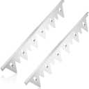 Stove Gap Covers Stainless Steel, 2Pack Retractable Length 13.8" to 27.5" Width 0.79", Heat-Resistant Stove Gap Filler & Range Trim Kit for Gaps Between Stove Top & Counter-Silver