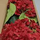 6 PCS Artificial Hydrangea Flowers, Faux Silk Hydrangea with Long Stems, Home Wedding Decor, Table Centerpieces, Party Decorations (red)