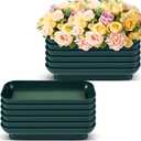 Sabary 12 Pack Large Size 10 Inch Floral Foam Bowl Floral Bowls for Arrangements Plastic Flower Centerpiece Container with Green Foam Block Kit for Table Party Wedding Festival Flower Decor