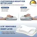 CPAP Pillow for Side, Back & Stomach Sleepers, Adjustable Cervical Memory Foam Neck Pillow with Cooling Cover & Mask Cutouts, Ergonomic CPAP Bed Pillow to Reduce Air Leaks & Mask Pressure