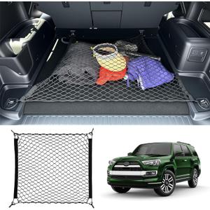 Trunk Cargo Net for 2010-2024 Toyota 4Runner 2 Row Model Only, Trunk Organizer Luggage Net Anti-Slip Rear Mesh Cargo Netting for 4 Runner SUV Accessories(Floor Style)