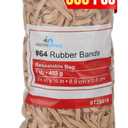1InTheOffice Thick Heavy Duty Rubber Bands, Beige, Size 64, 380 Pcs
