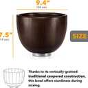 SpaceAid Wooden Bowl for Mixer - Kitchen Space Aid Acacia Wood Mixing Bowls Holder for Stand Mixer, Compatible with 4.5 & 5 QT Tilt-Head Models Kitchen, Dark Wood