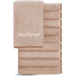 Cosy Family 10 Pack Makeup Remover Wash Cloths - Soft Microfiber Fingertip Facial Cleansing Cloths for Hand and Make Up, 12 x 12 in, Brown Cosy Family 10 Pack Makeup Remover Wash Cloths - Soft Microfiber Fingertip Facial Cleansing Cloths for Hand and Make Up, 12 x 12 in, Brown