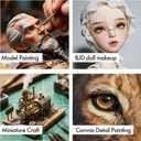 Artify Extreme Detail Paint Brushes, Miniature Paint Brushes for Models/Crafts/Painting, 10pcs Ultra Fine Paint Brush Set with Handbag, Fine Detailing Brushes for Watercolor/Oil/Acrylic