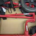 Drive Medical Lightweight Expedition Folding Transport Wheelchair - Ultra Lightweight Mobility Support for Seniors & Adults - Strong Aluminum Frame - Hand Brakes - Compact Folding Travel Chair - Red