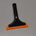 KVAEY Small Silicone Window Squeegee, 5.9 Inch Car Windshield Water Blade Squeegee with Non-Slip Handle, All-Purpose Cleaning Squeegee for Car Windshield, Window, Mirror (Black)