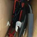 Drive Medical Rollator Walker with Seat - Stable Mobility Support - Height Adjustable - Durable Steel Frame Construction - Smooth 7.5" Wheels - Foldable Frame - 350 Lb Limit - Red