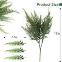 lovemoon 12 Pcs Fake Ferns for Outdoors UV Resistant Faux Fern Plants, Artificial Greenery Fern Stmes for Outside, Garden Porch & Patio Greenery Decor(12, Green)