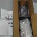 1 Pack Heavy Duty Stainless Steels U-Shape 4"x4"(Actual 3.5"x3.5") Wet Concrete Fence Post Holder, Psot Base, for Fence, Deck Railing, Pergola Wood Post Bracket Anchor (Dark Grey)